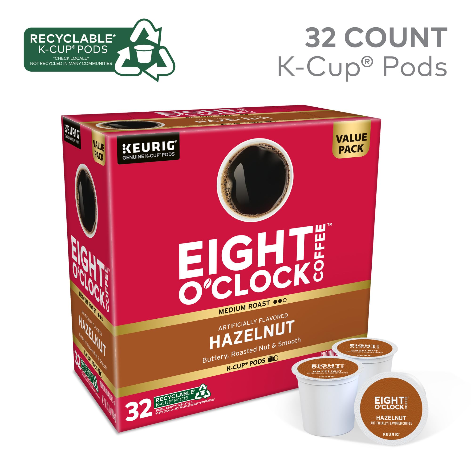 Eight O'Clock Coffee cápsula vista superior con sello de frescura