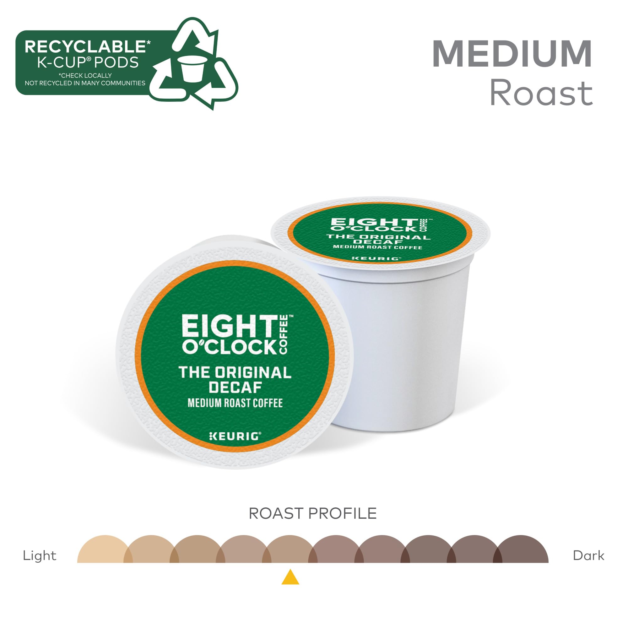 Eight O'Clock Coffee etiqueta Kosher en el empaque certificando cumplimiento