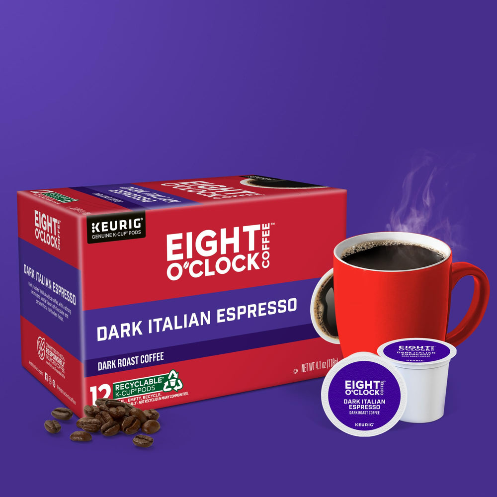 Eight O'Clock Coffee cápsulas vaciadas listas para reciclar correctamente