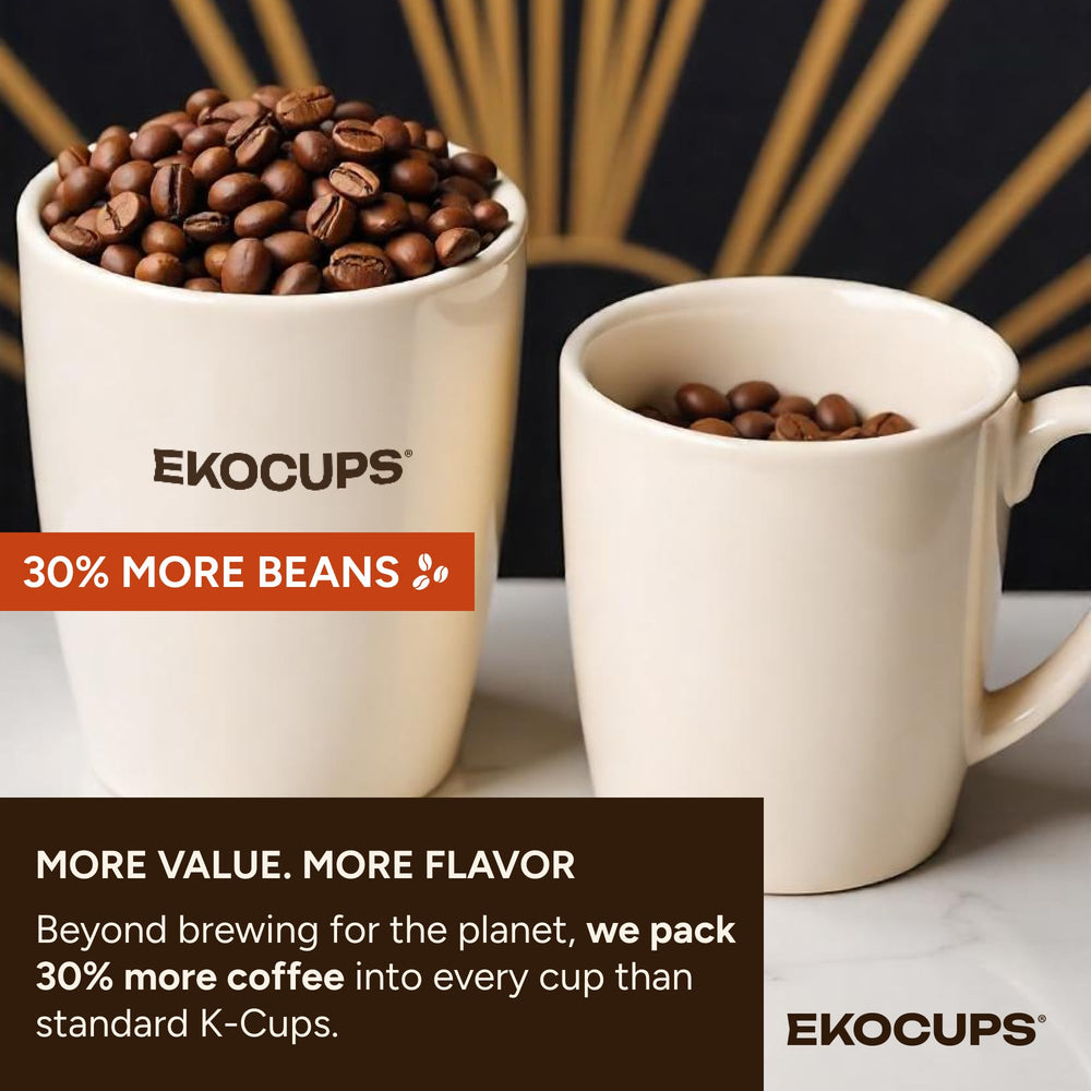 EKOCUPS interior de cápsula con 13 g de café molido para taza más plena