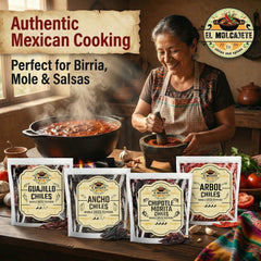 El Molcajete chile ancho textura seca y piel para sabores dulces