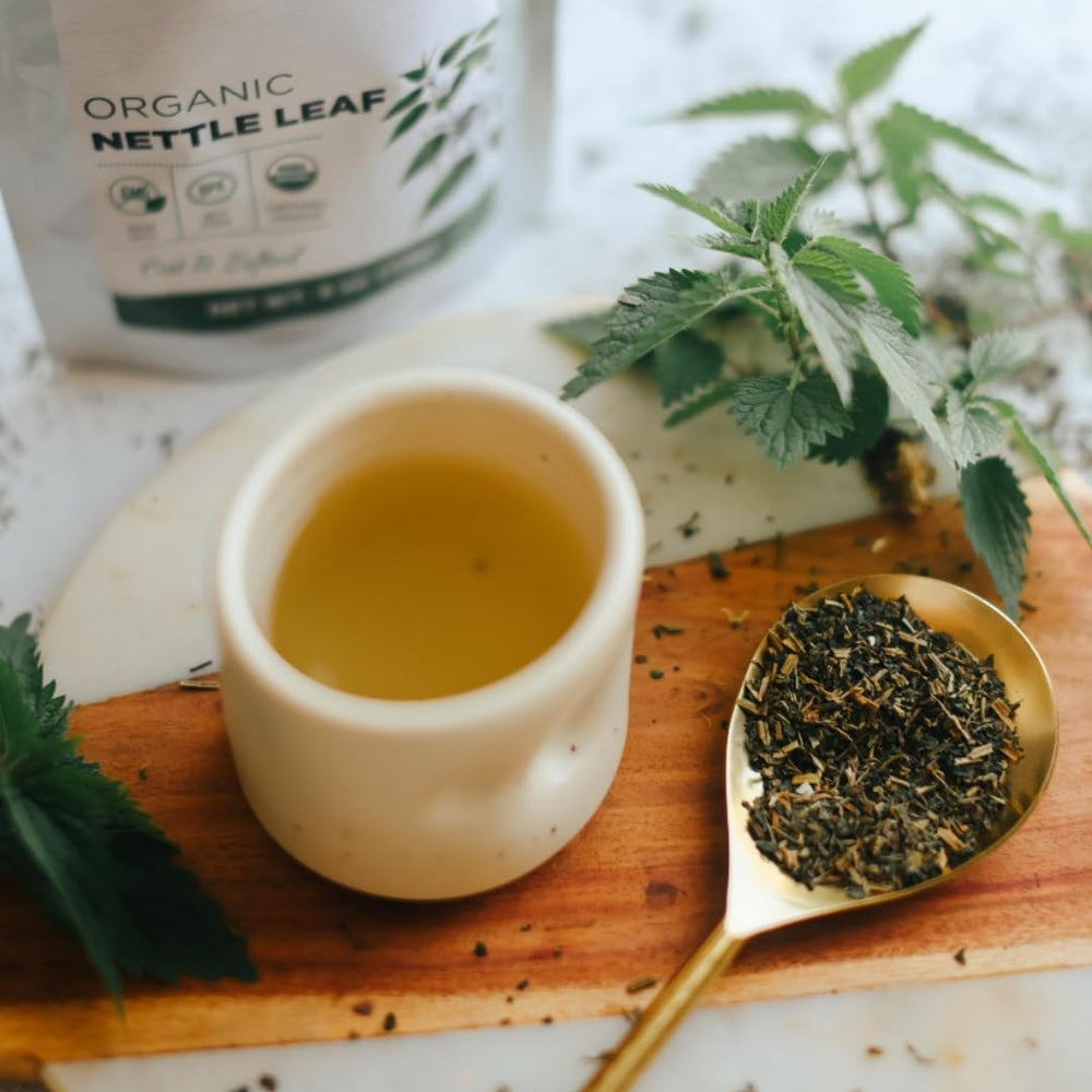 Elanen Naturals cuenco con 113 g de ortiga para comparar tamaño