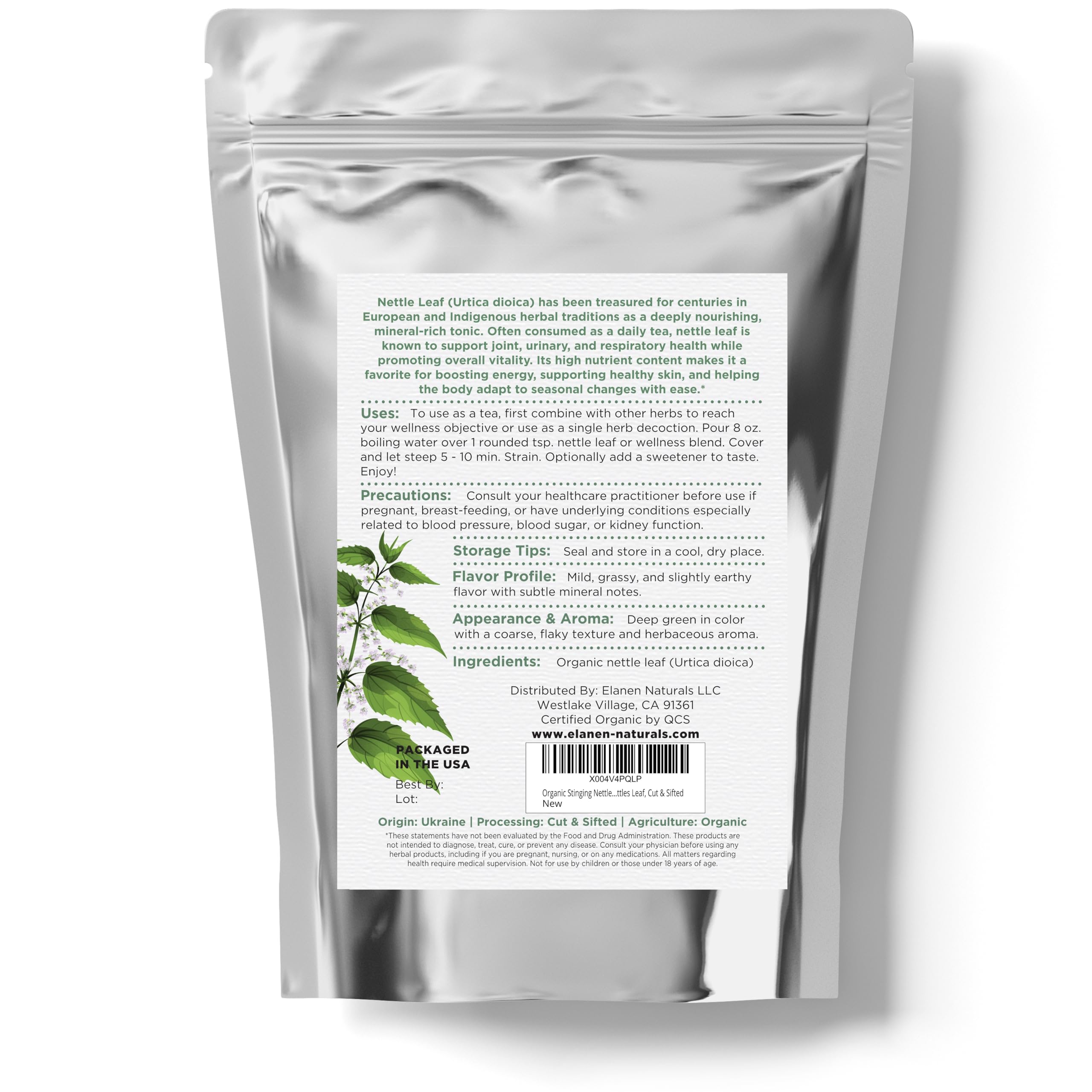 Elanen Naturals envase abierto que muestra embalaje libre de BPA