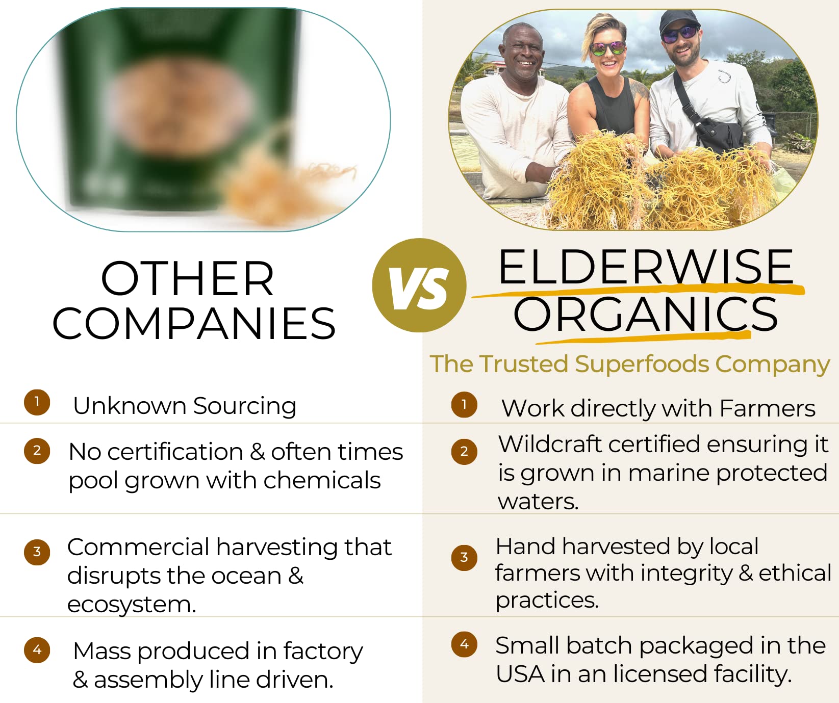Elderwise Organics Made With Love gel añadido a un batido nutritivo y cremoso