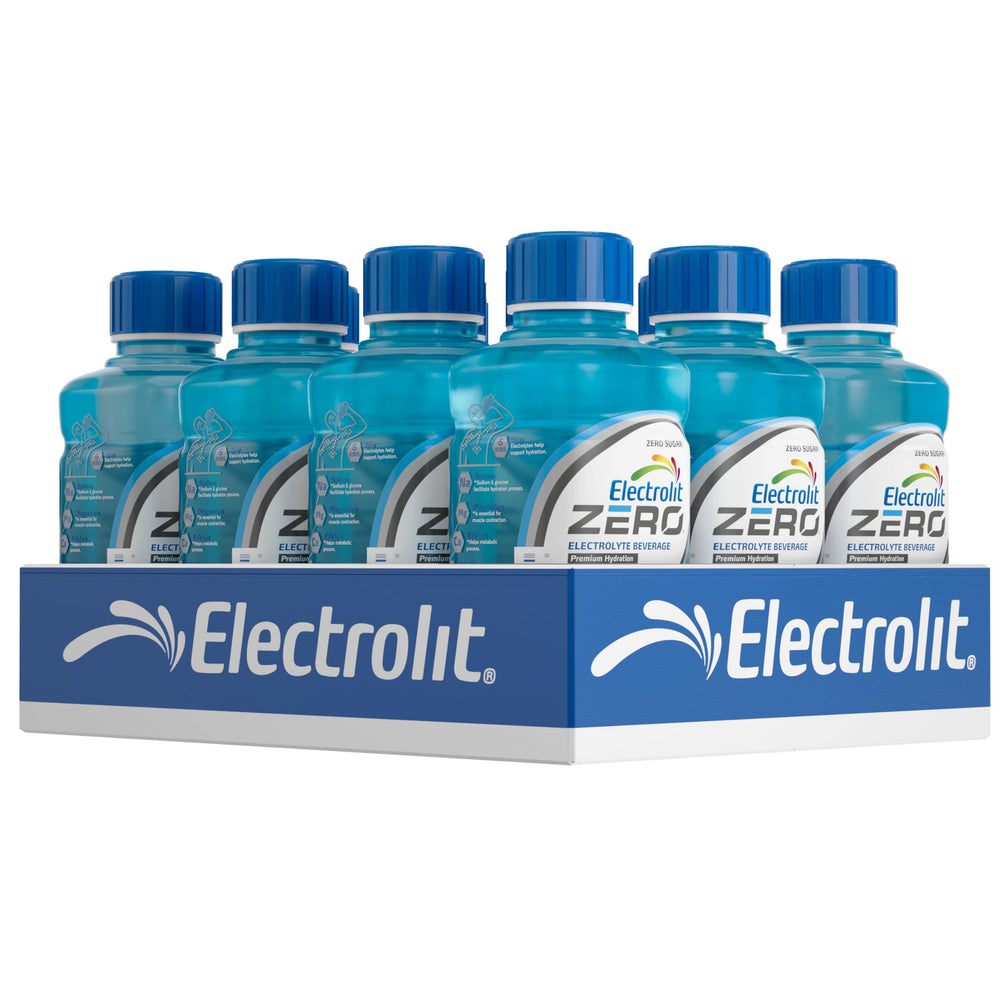 Electrolit en ambiente deportivo con atleta bebiendo, recuperación de electrolitos