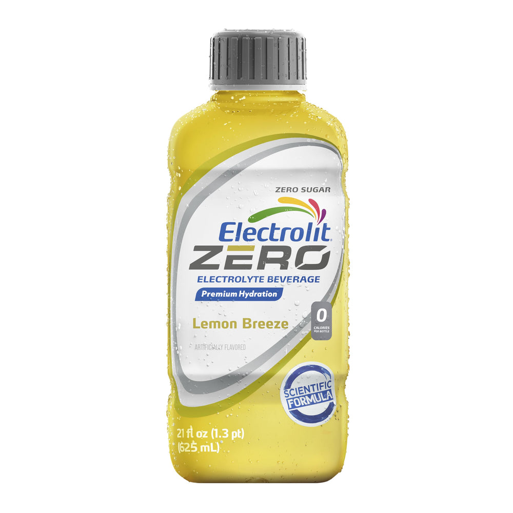 Electrolit enfoque en textura y coloración limón que sugiere refresco