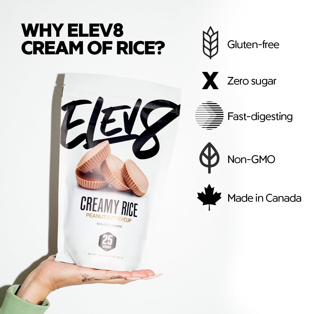 Elev8 Foods preparación en taza lista en minutos, práctica para antes de entrenar