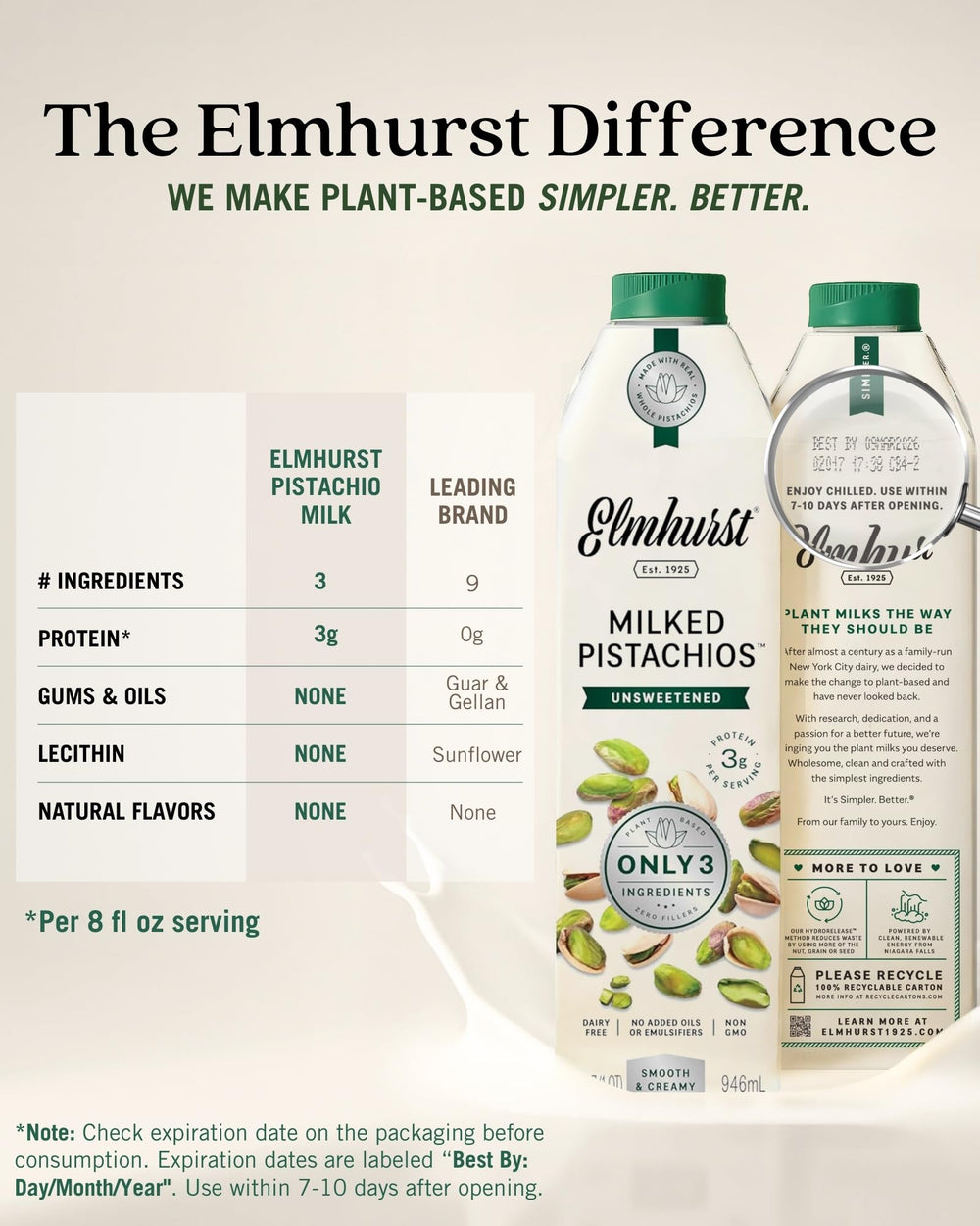Elmhurst leche usada en pancakes resaltando versatilidad culinaria