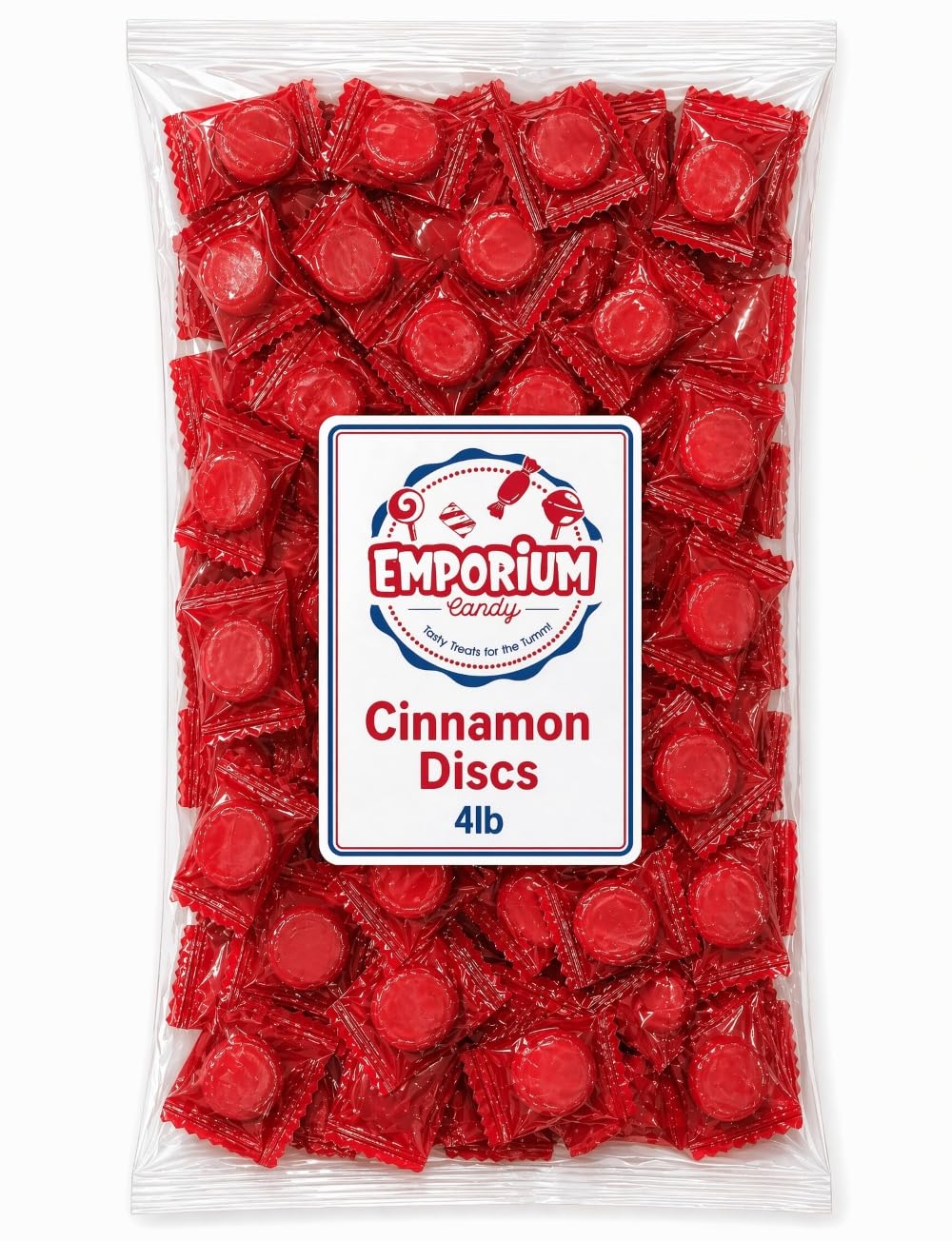 EMPORIUM CANDY caramelos distribuidos mostrando color rojo y atractivo visual