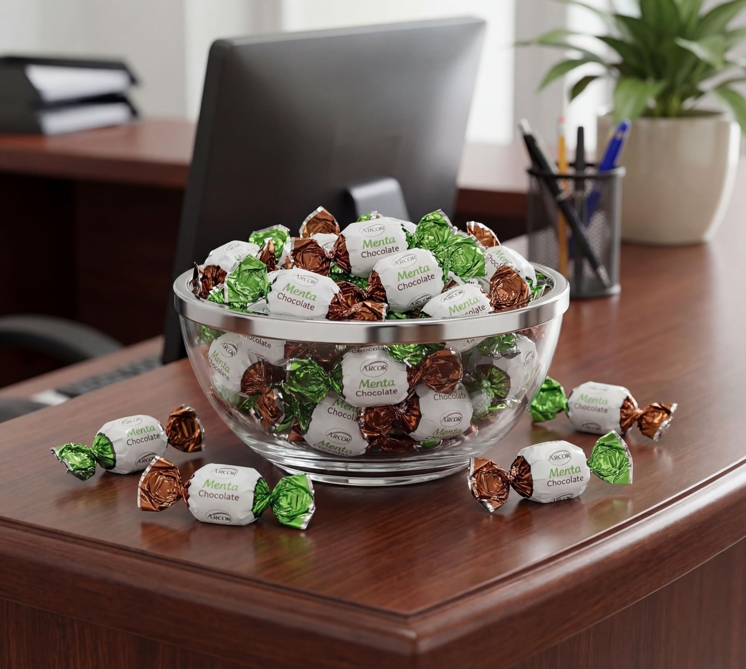 EMPORIUM CANDY caramelos en frasco transparente listos para dispensar y decorar, presentación práctica