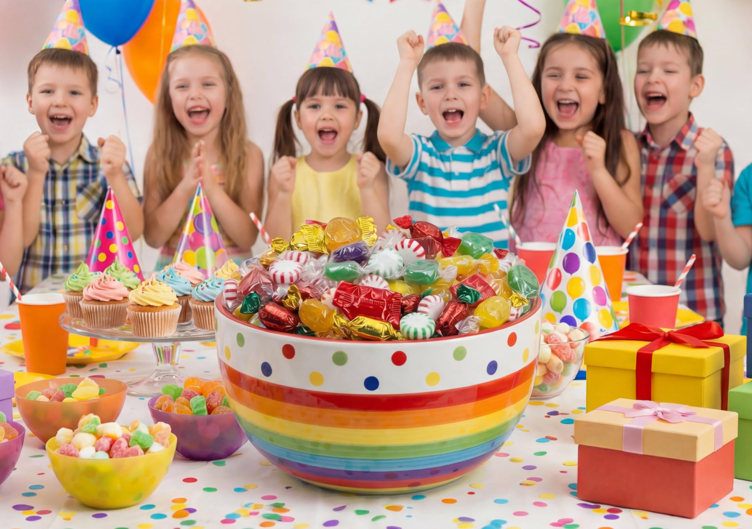 Emporium Candy caramelo en mano para comparar tamaño y porción