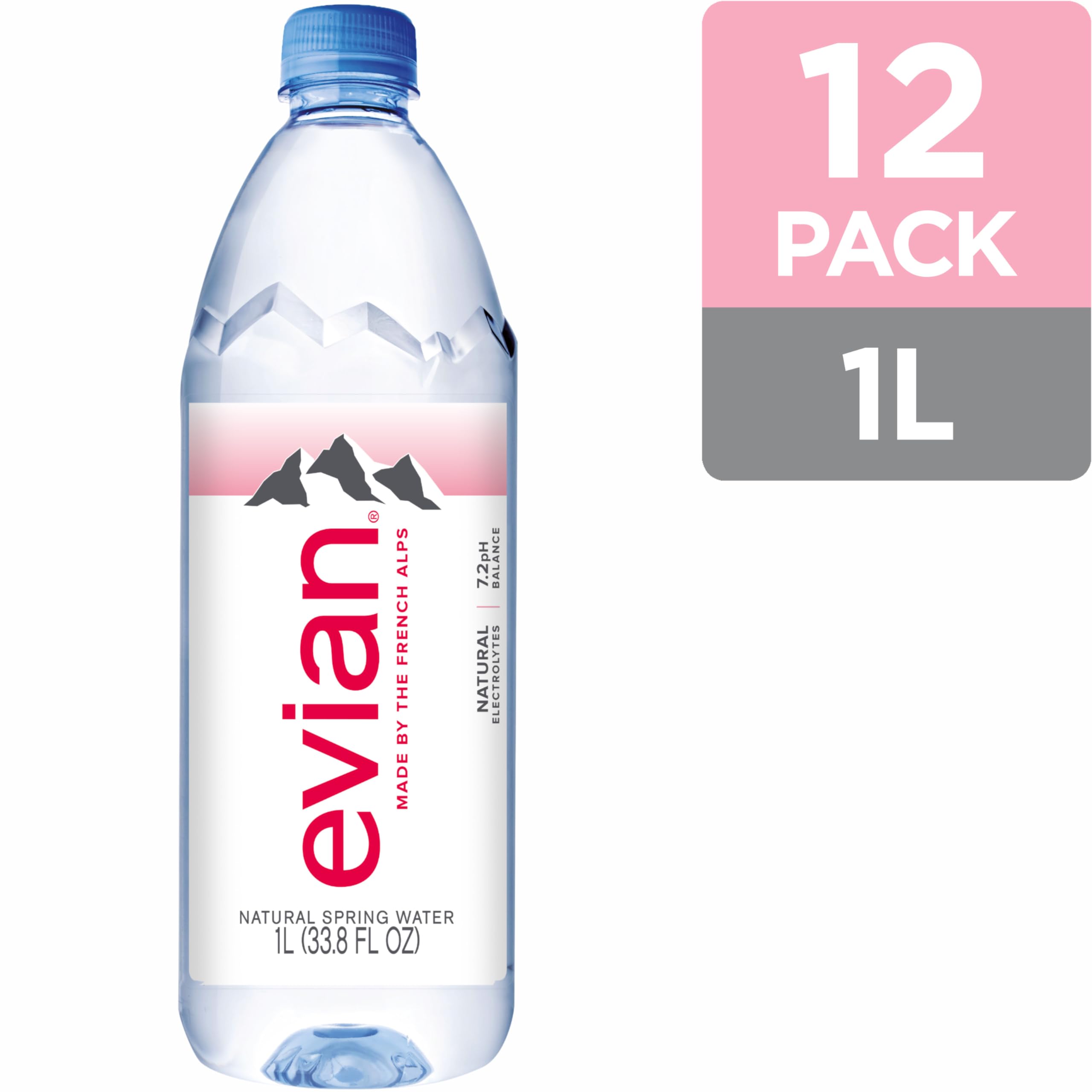 evian etiqueta cercana destacando origen alpino y pureza