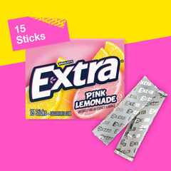 WRIGLEY'S EXTRA mano sosteniendo un envase para comparar tamaño y portabilidad