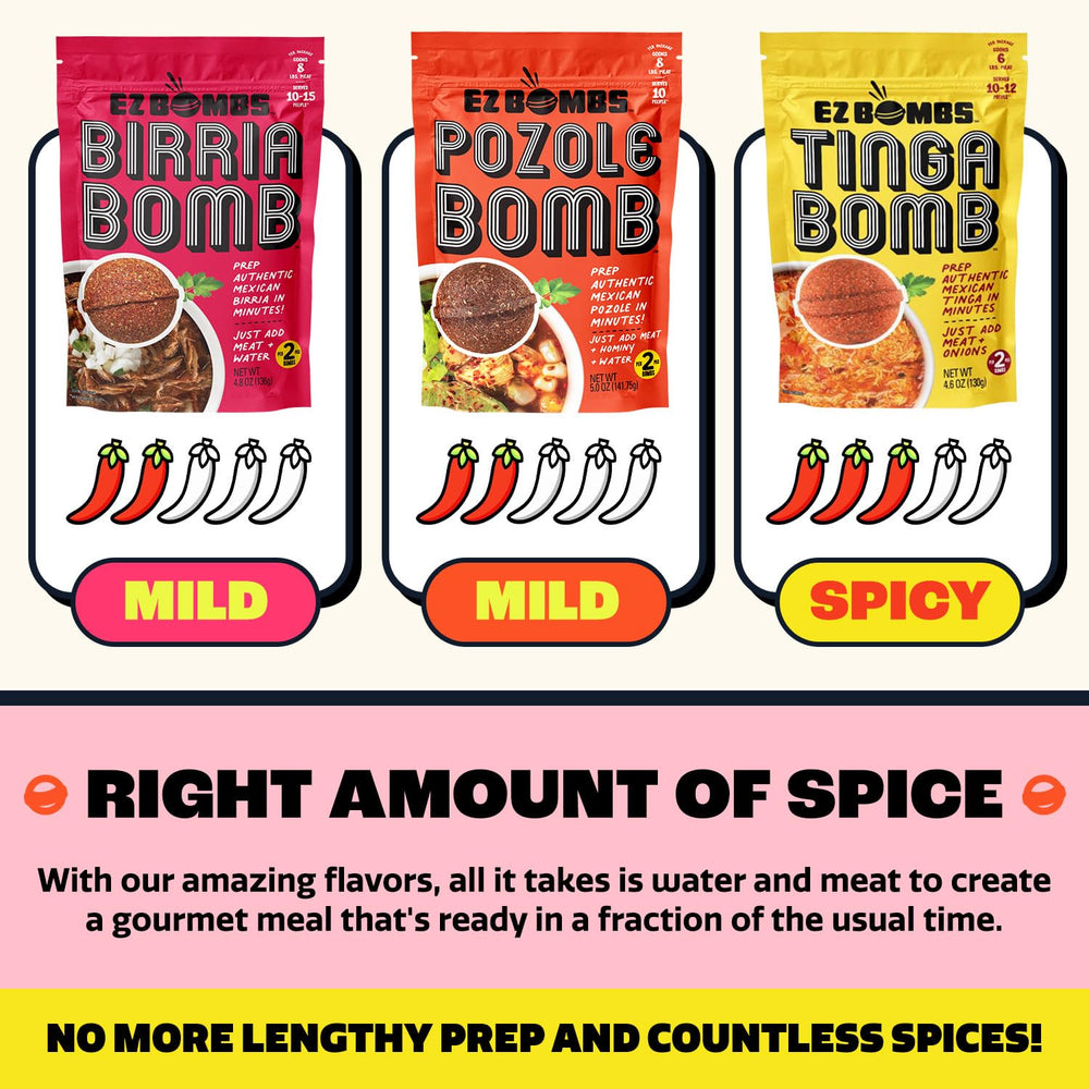 EZ Bombs mano mostrando tamaño y porción ideal para 5–7 personas