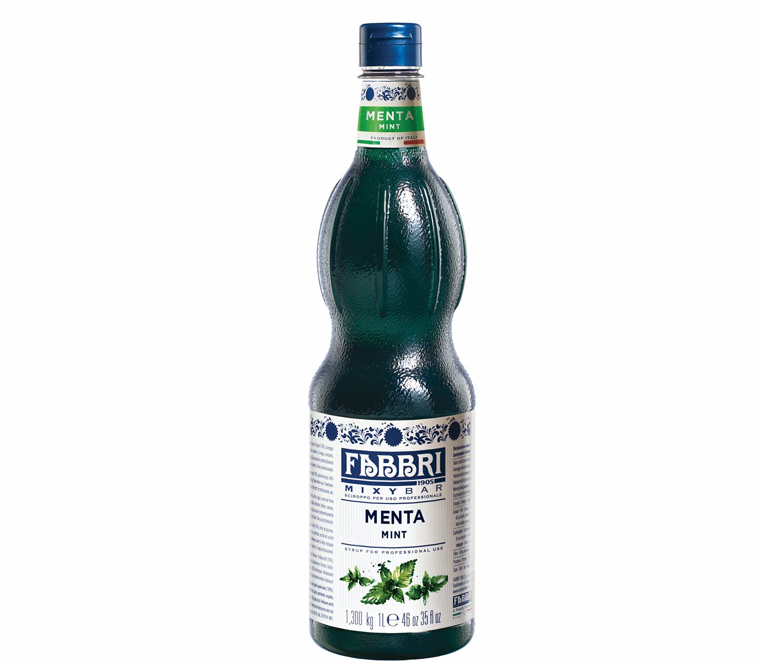 Fabbri botella frontal de menta con etiqueta clara y calidad italiana