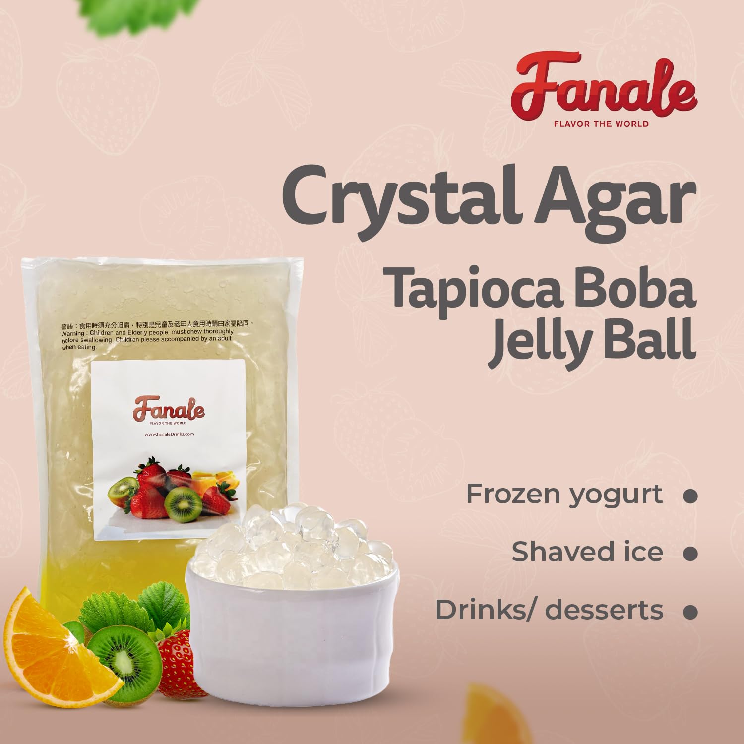 Fanale primer plano de la textura gelatinosa, masticable y atractiva