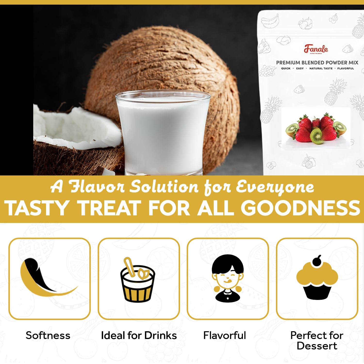 Fanale etiqueta con lista de ingredientes, información clara para dietas