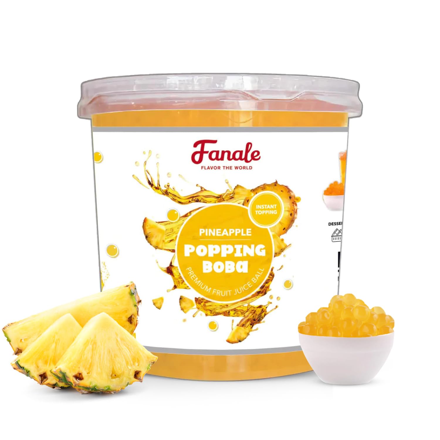 Fanale empaque frontal piña muestra 7 lb y ventaja ahorro para negocios