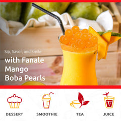 Fanale perlas servidas en bubble tea añaden sabor y color