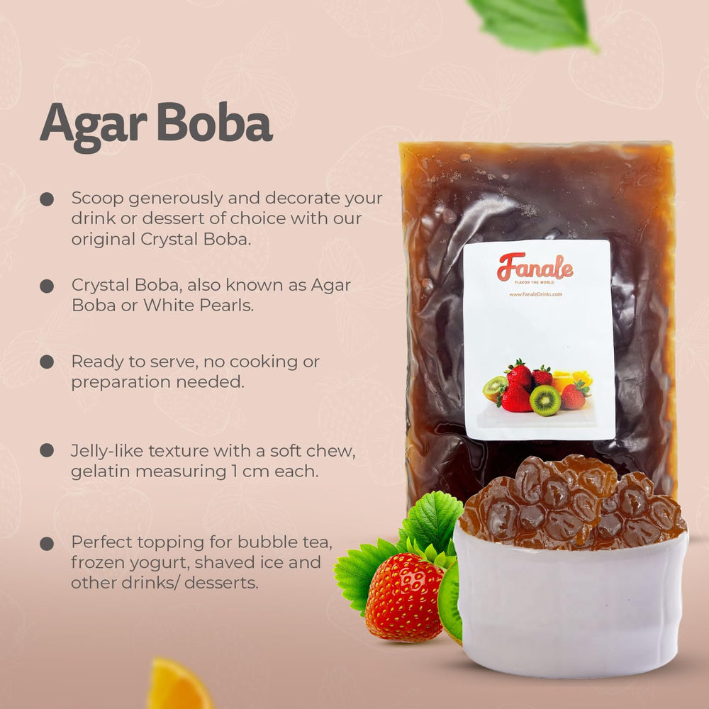 Fanale perlas usadas en té con leche realzando aspecto y sabor dulce