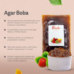 Fanale perlas usadas en té con leche realzando aspecto y sabor dulce