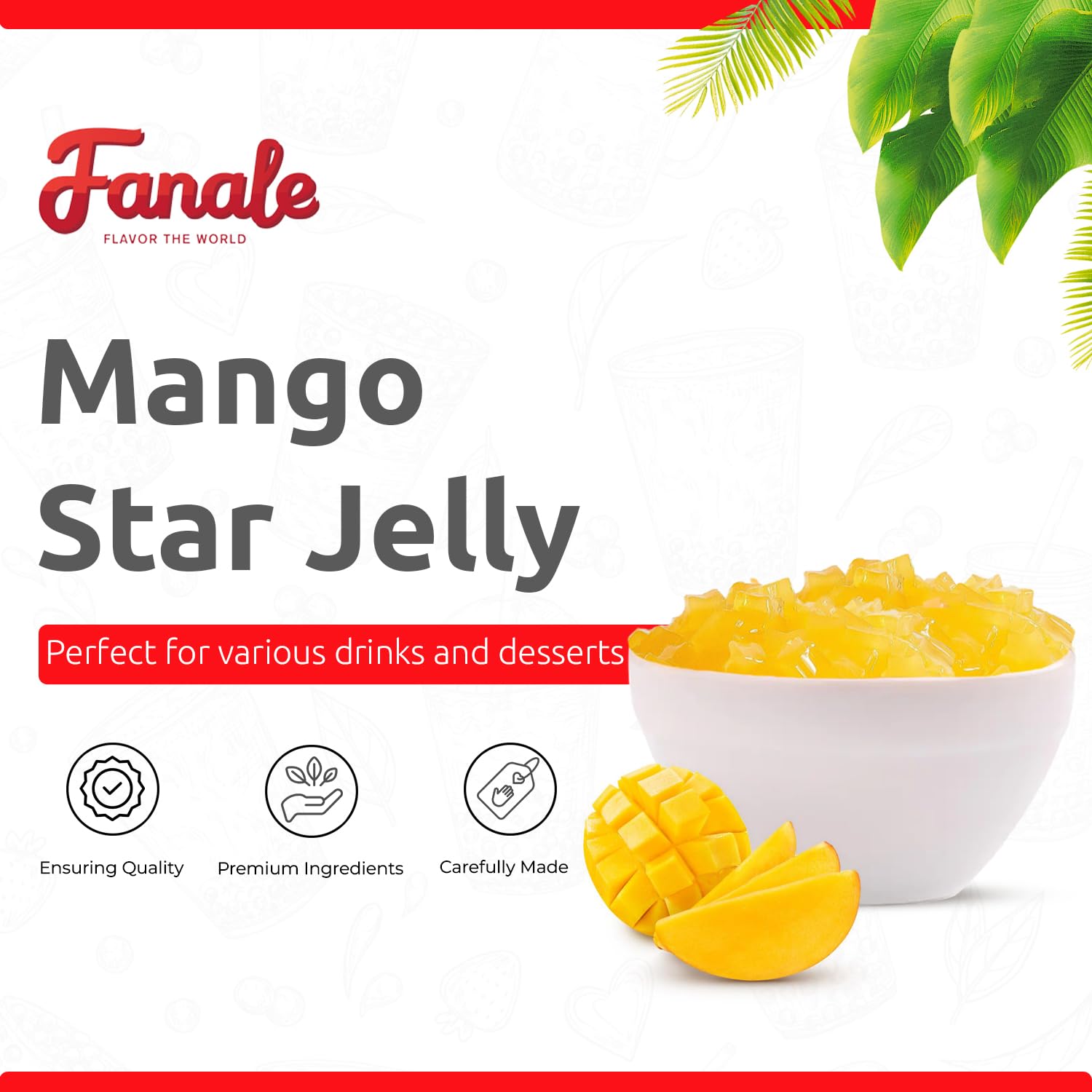 Fanale topping servido en bubble tea para mejor textura y sabor