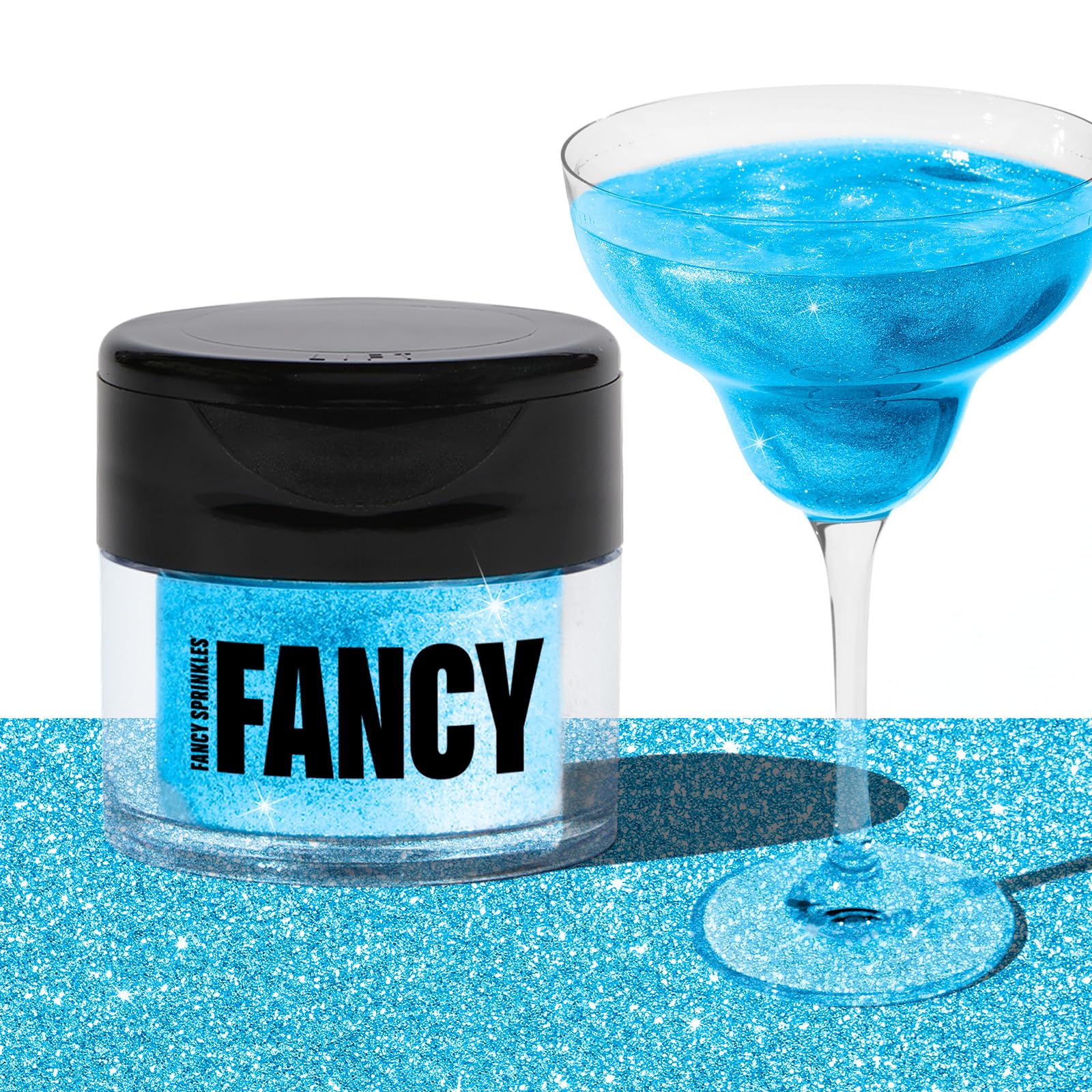 Fancy Sprinkles mesa de fiesta con copas y postres decorados mostrando ambiente