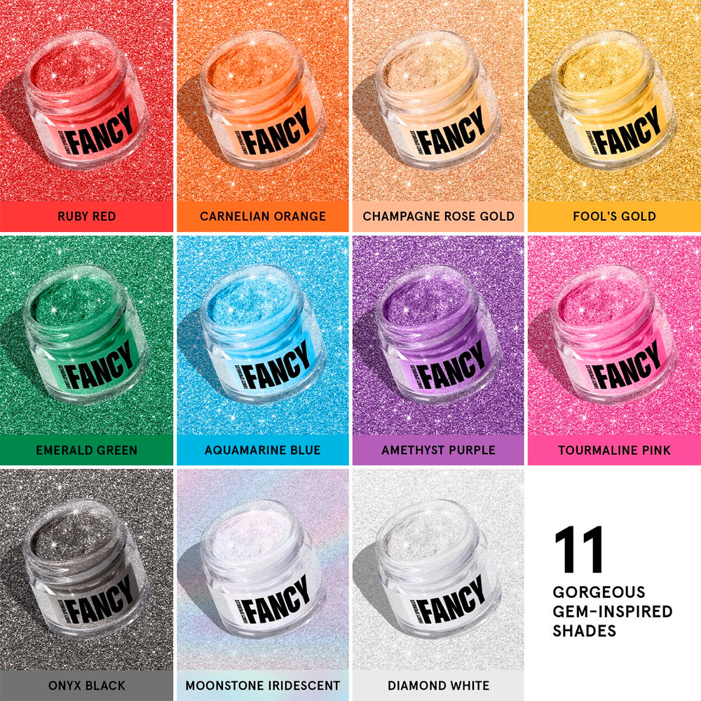 Fancy Sprinkles comparación de tamaño del frasco 4 g junto a una moneda
