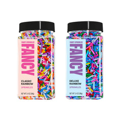 Fancy Sprinkles pack frente del pack mostrando frascos coloridos y festivos