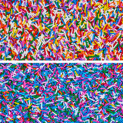 Fancy Sprinkles textura cerca con partículas crujientes que aportan contraste