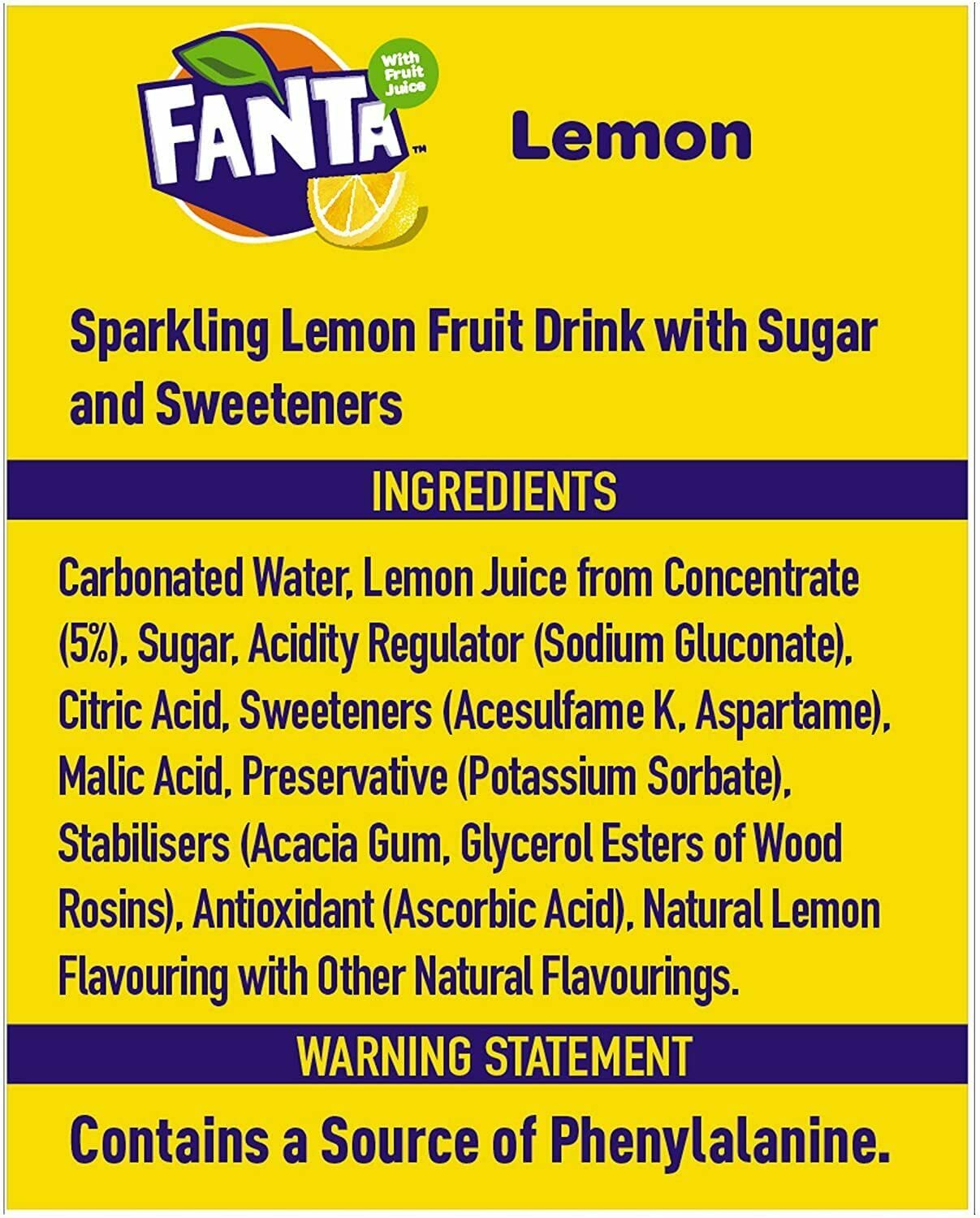 Fanta Lemon pack de 12 latas apiladas ideal para reuniones y almacenamiento