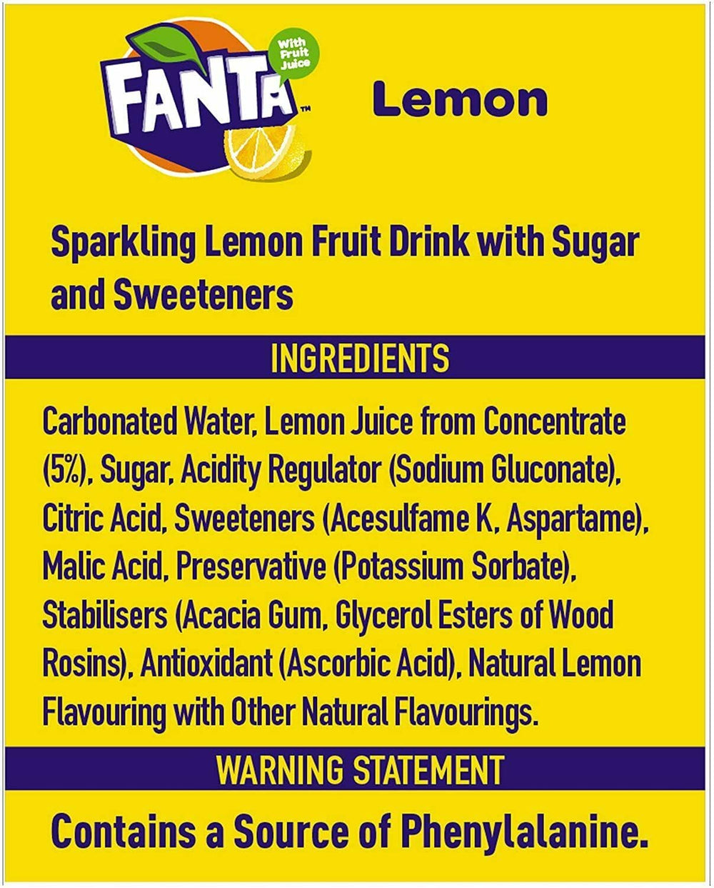 Fanta Lemon pack de 12 latas apiladas ideal para reuniones y almacenamiento