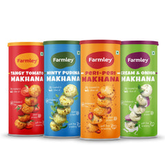 Farmley frascos frontales mostrando los cuatro sabores y variedad práctica