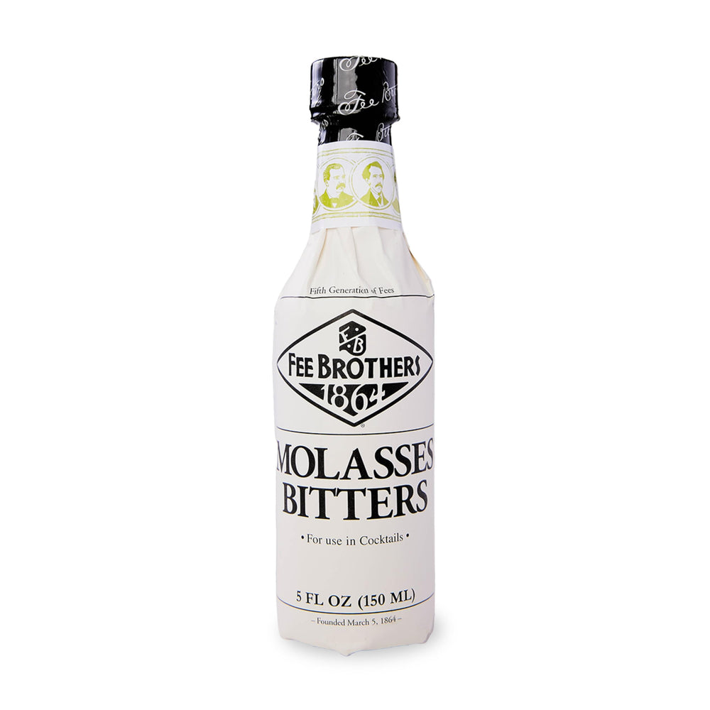 Fee Brothers botella frente mostrando diseño y tamaño, utilidad en barra