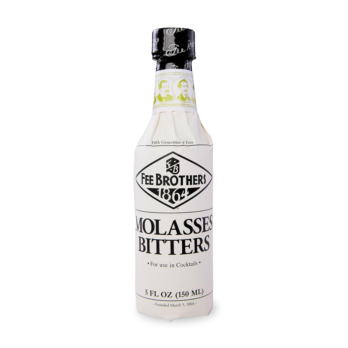 Fee Brothers botella frente mostrando diseño y tamaño, utilidad en barra