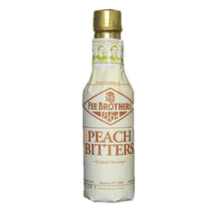 Fee Brothers botella frontal de bitter de durazno, añade aroma frutal a cócteles