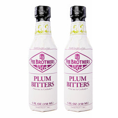 Fee Brothers botella frontal con bitters de ciruela mostrando tamaño y diseño