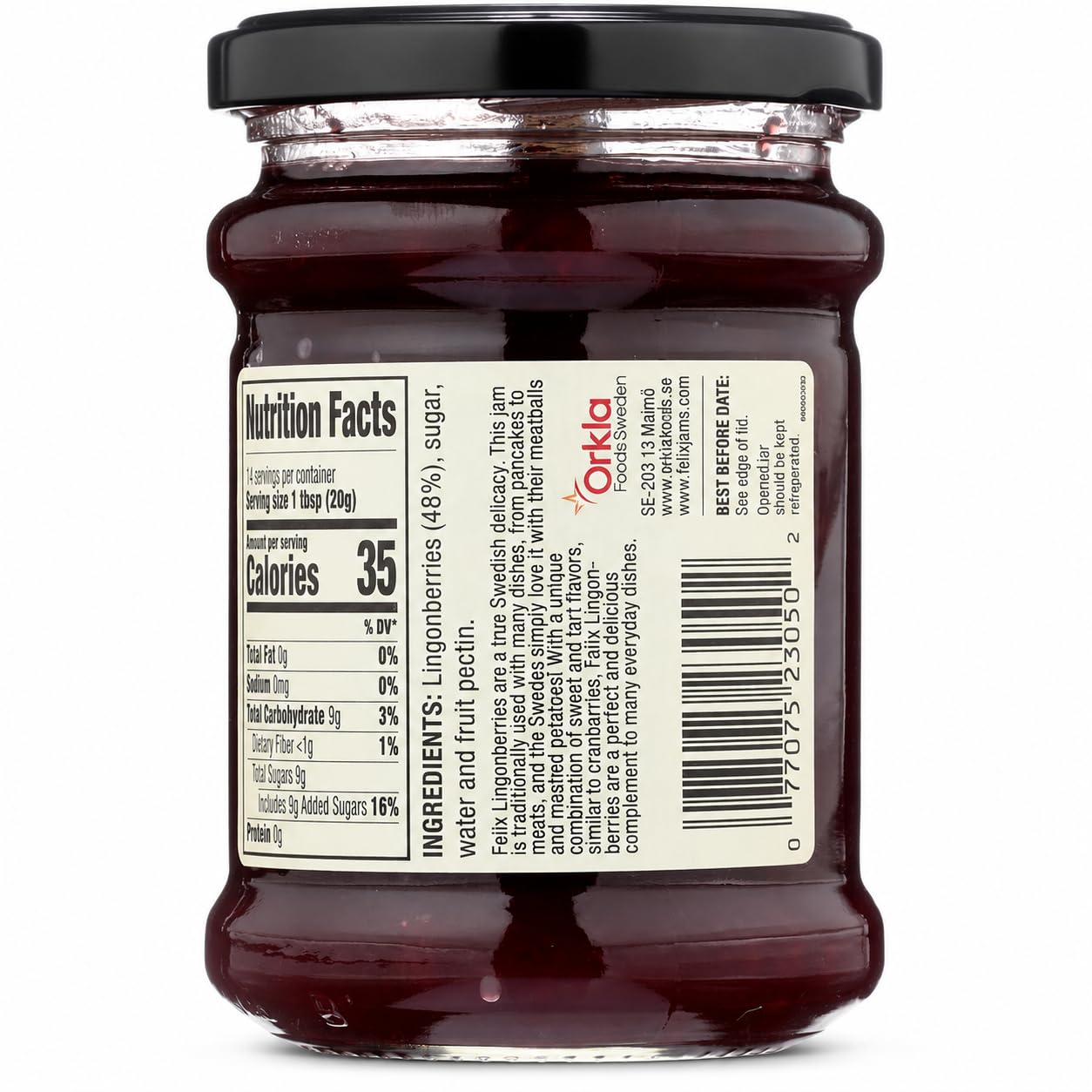 Felix textura de la mermelada con bayas visibles para apetito