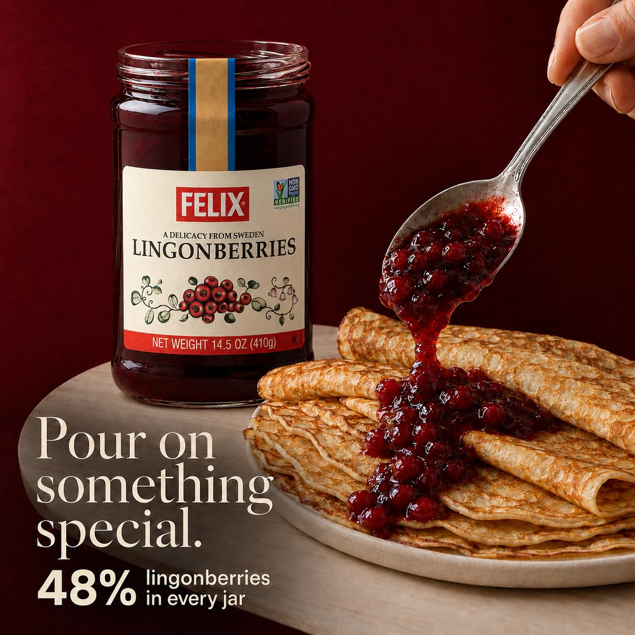 Felix mermelada servida en tostada, sabor agridulce ideal en desayuno