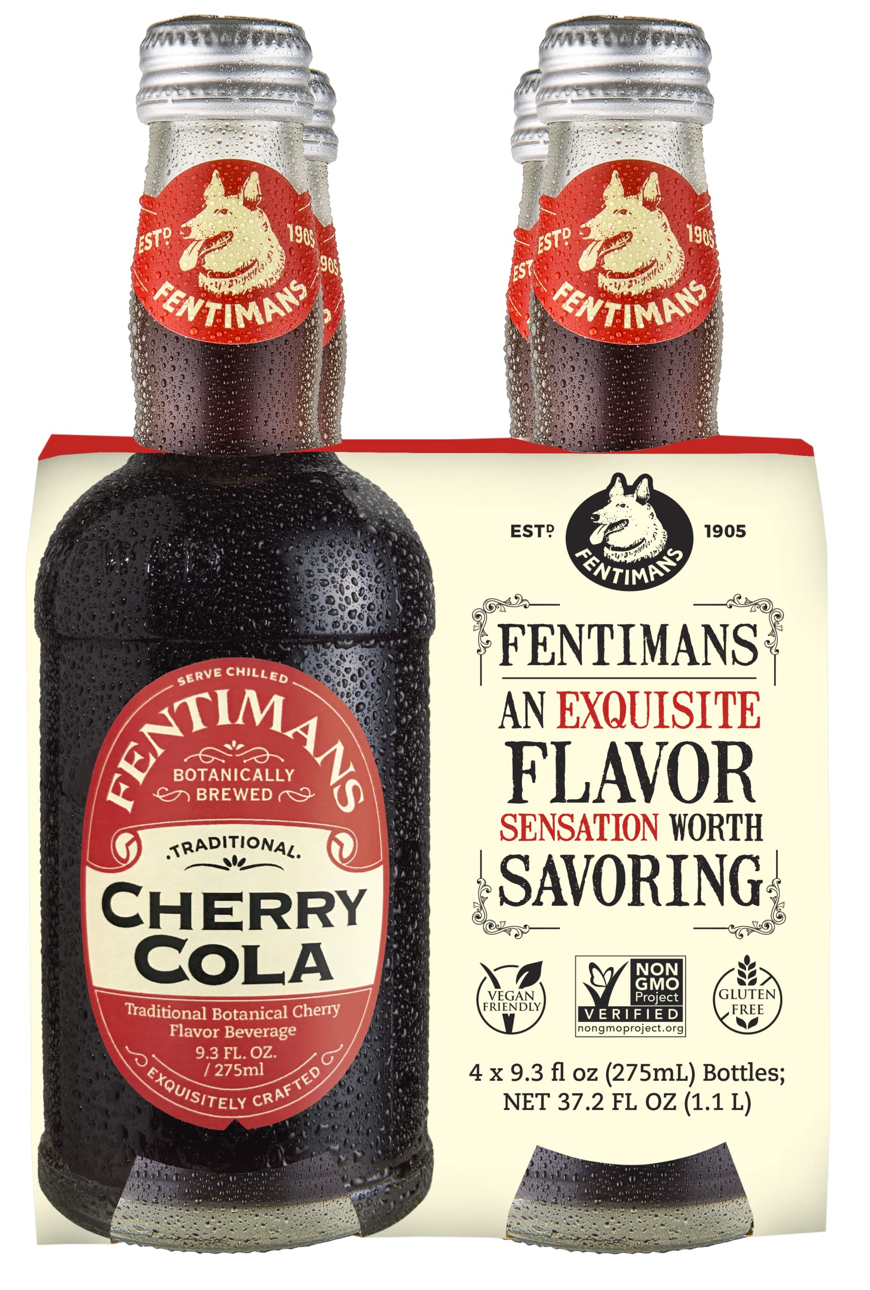 Fentimans botella frontal mostrando diseño premium y atractivo