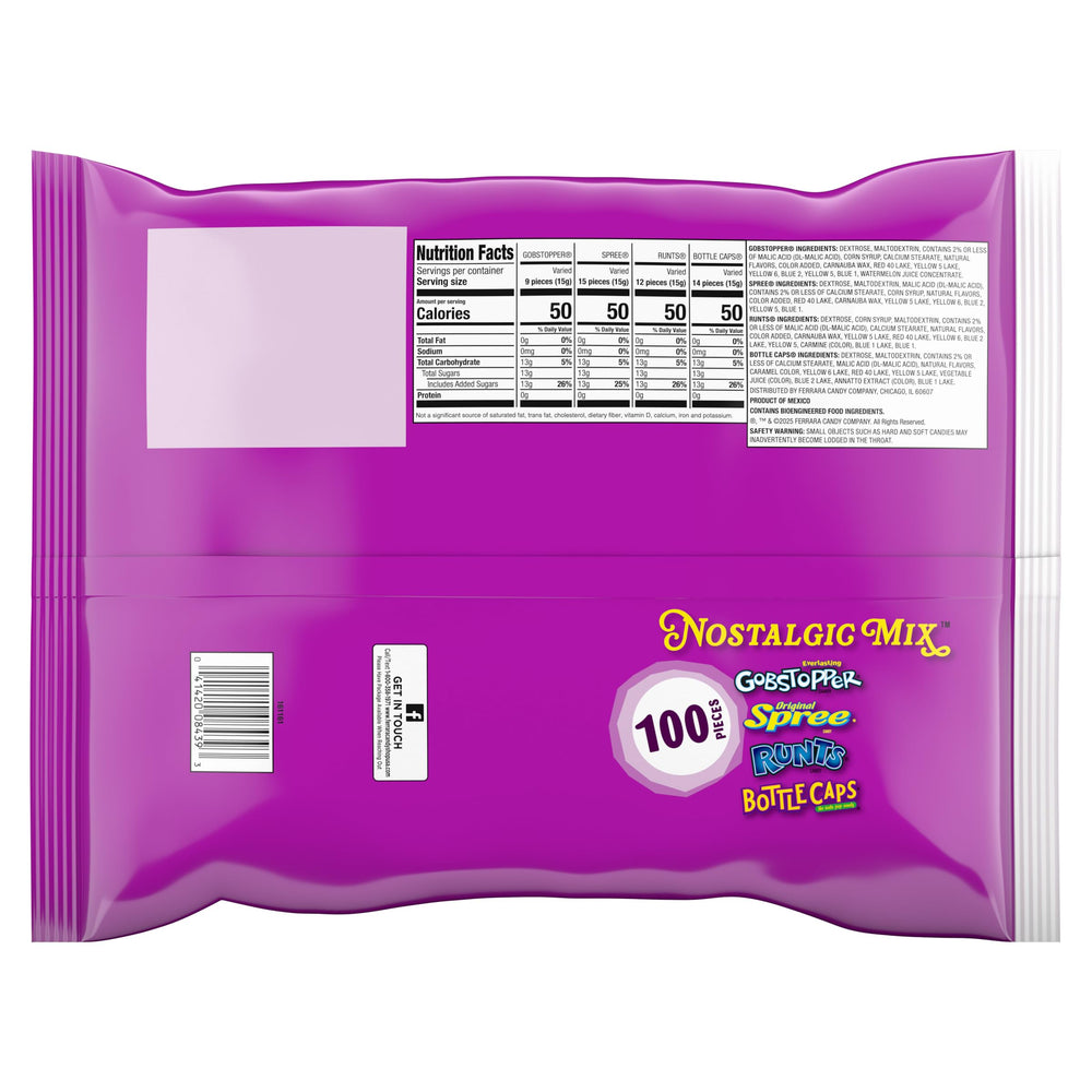 Ferrara close-up Gobstoppers capas que muestran cambio de sabor