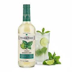 Fever-Tree botella de Classic Mojito frente mostrando etiqueta y tamaño