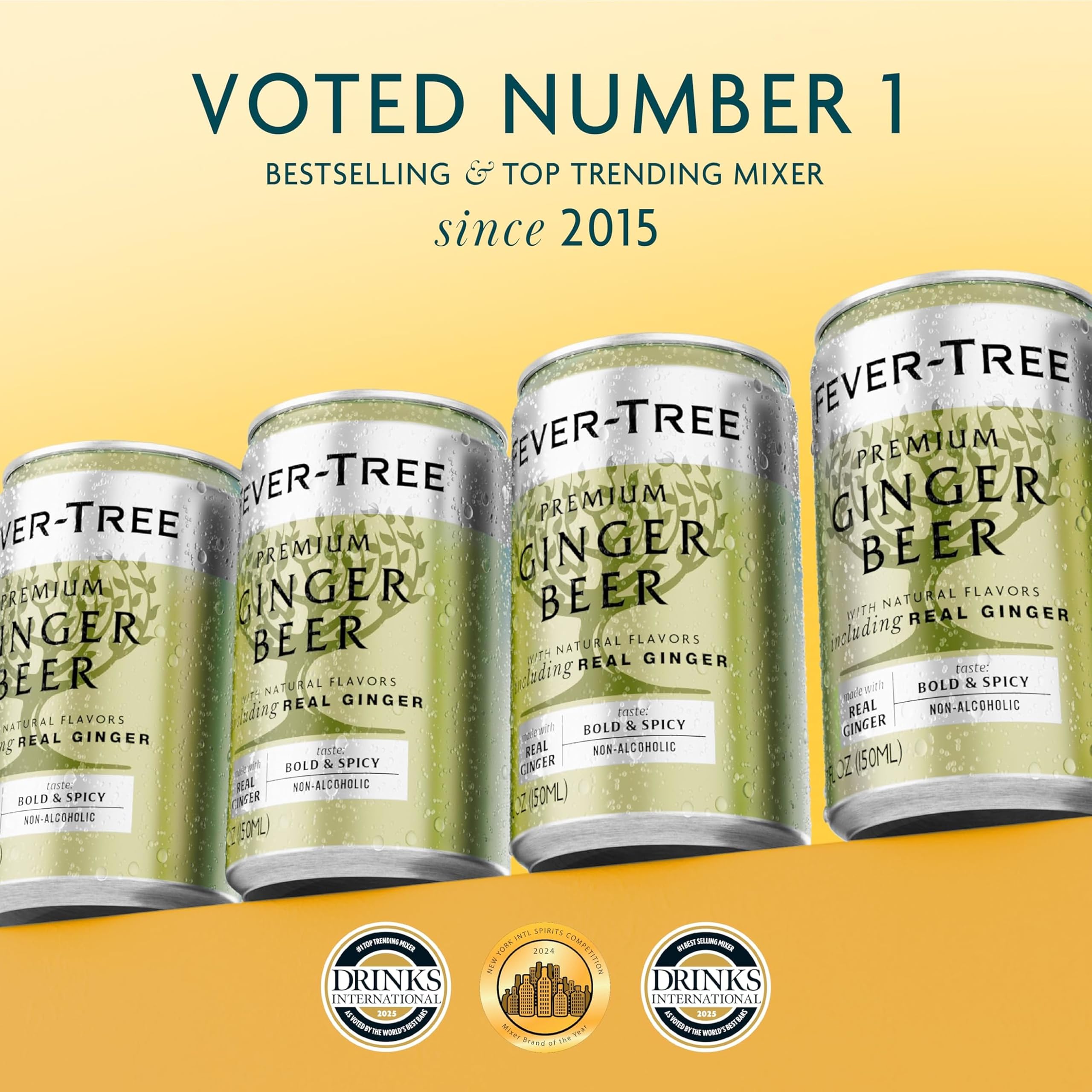 Fever-Tree cóctel preparado con ginger beer realzando sabores