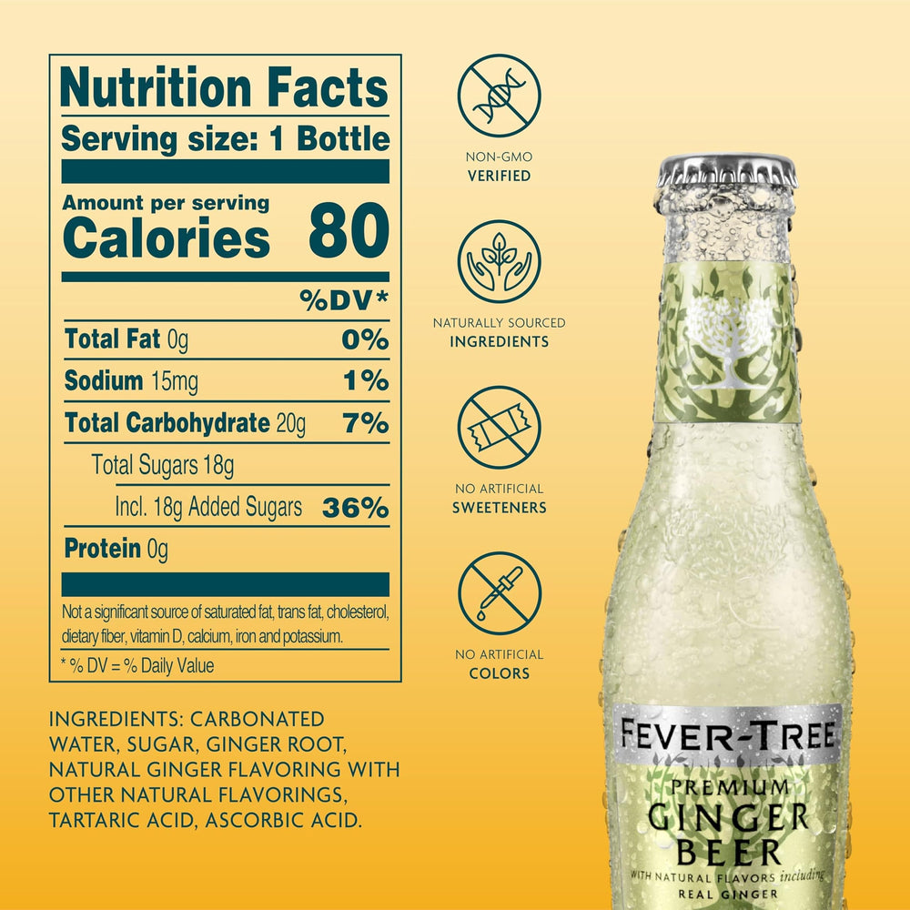 Fever-Tree detalle de etiqueta que destaca ingredientes naturales