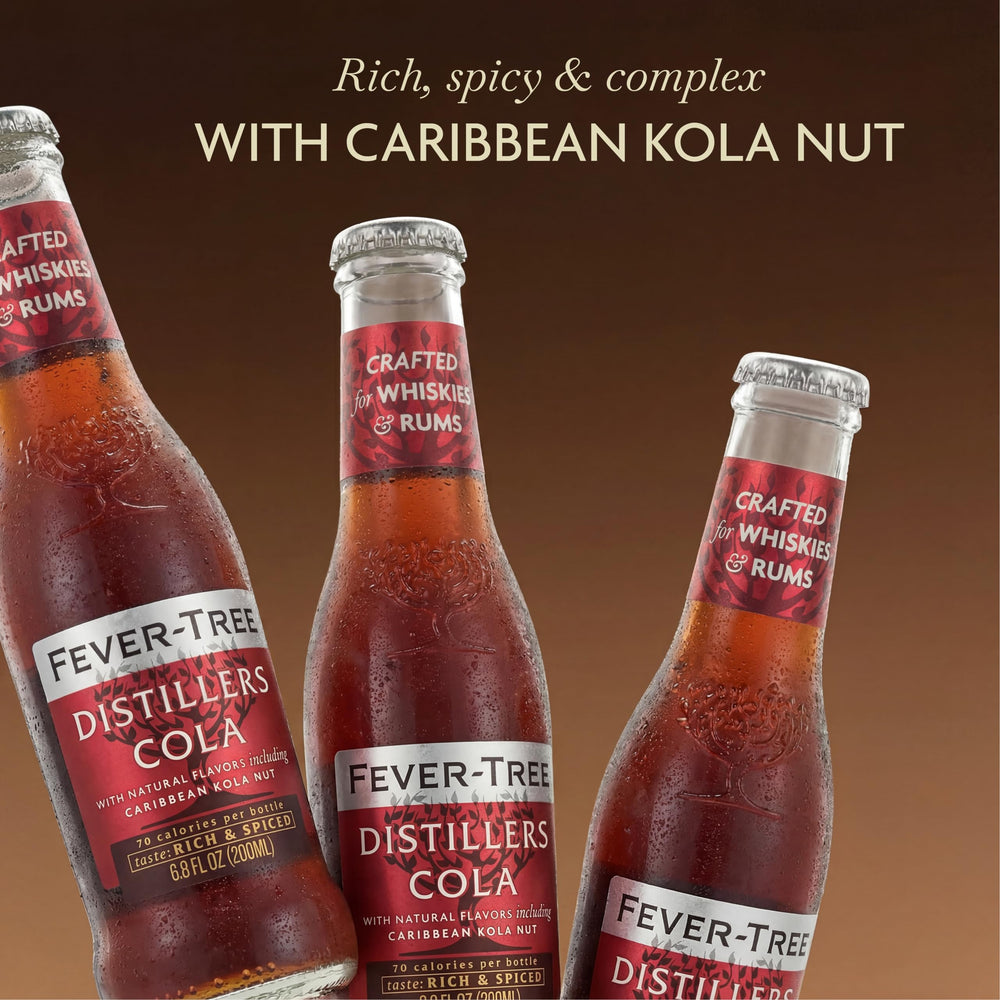 Fever-Tree Distillers Cola textura y espuma destacando carbonatación fresca