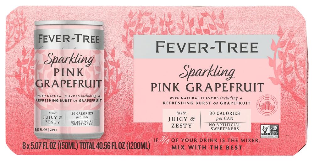 Fever-Tree lata frente con diseño y logo, aspecto premium