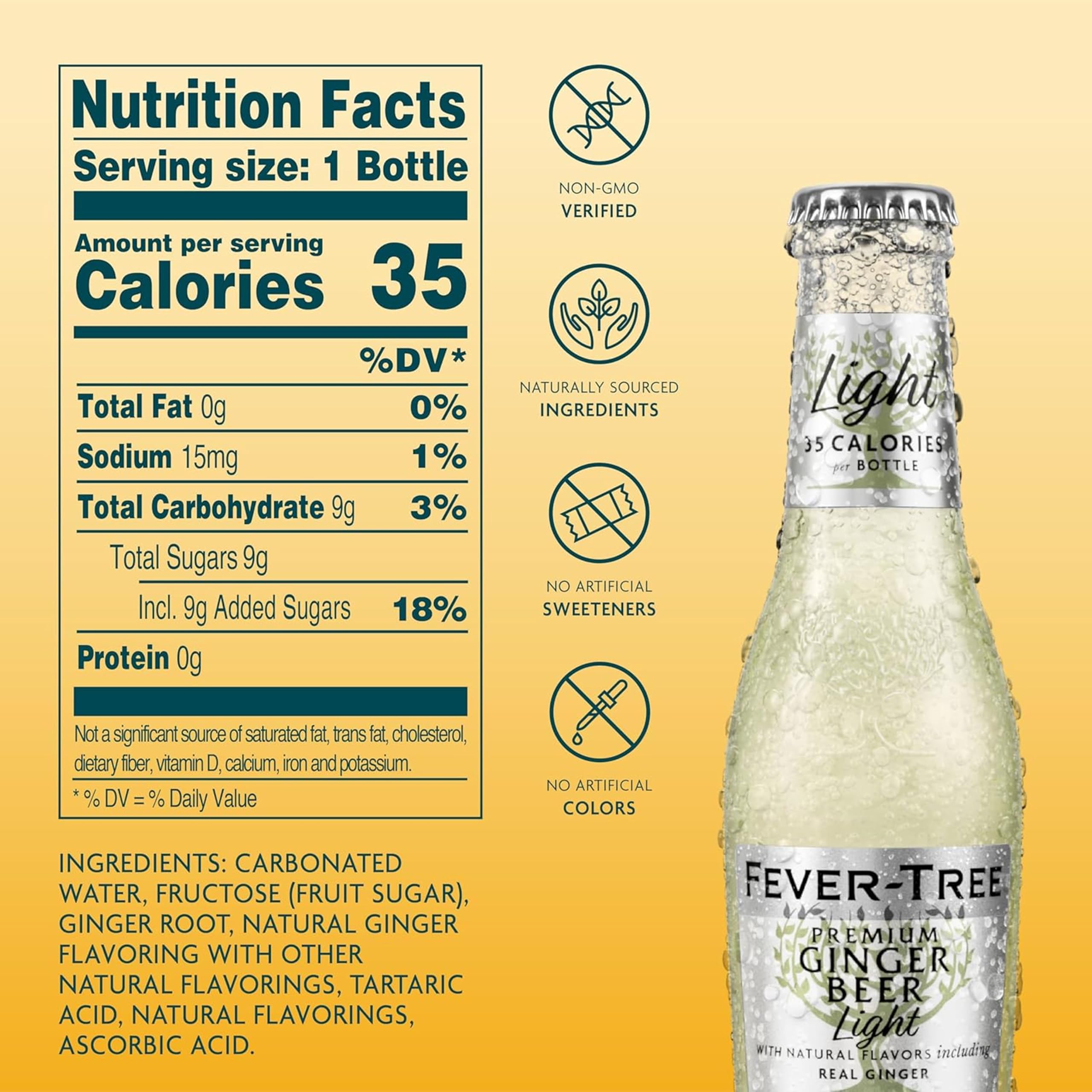 Fever-Tree Light Ginger Beer detalle de burbujas y textura para apreciar frescura
