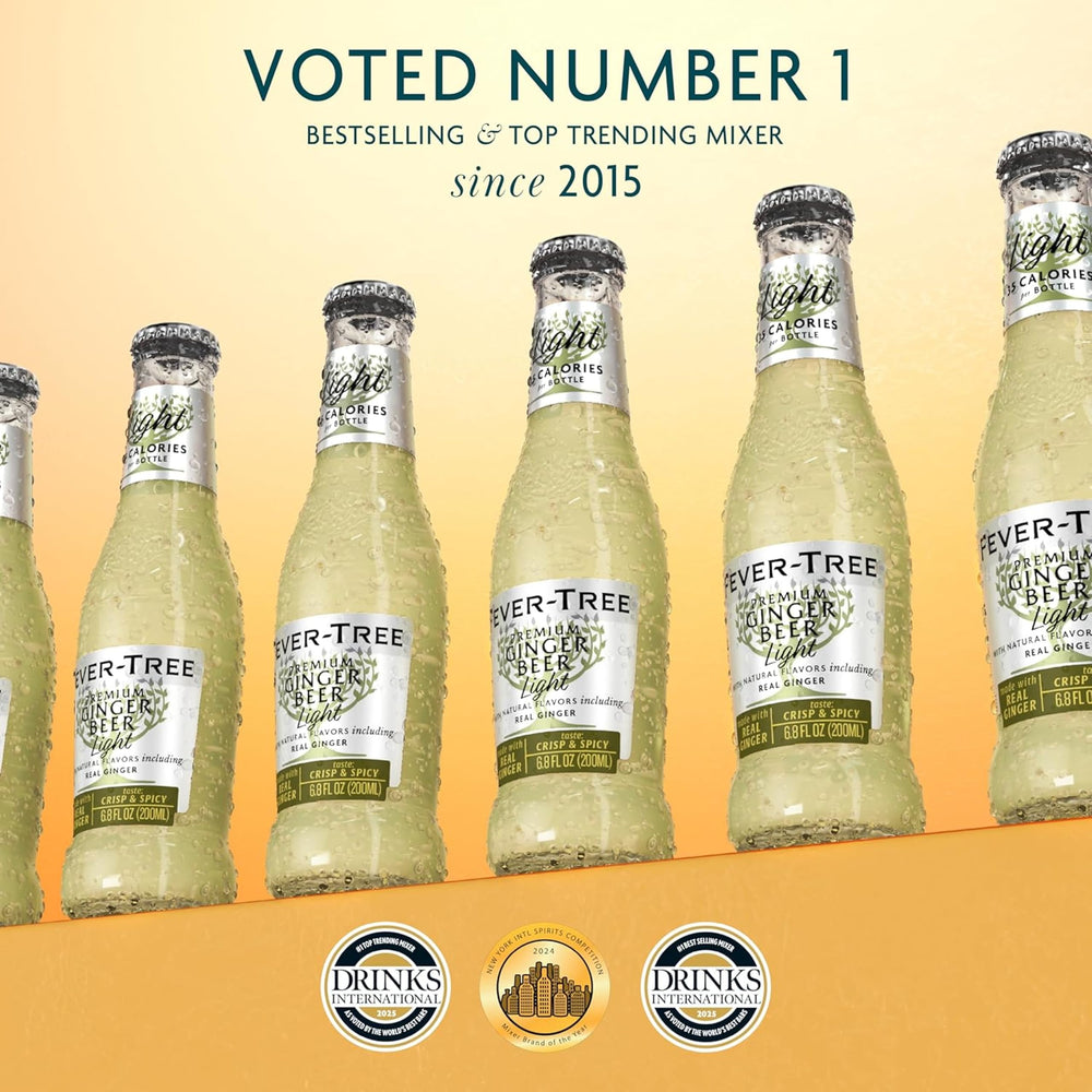 Fever-Tree Light Ginger Beer pack de 24 botellas ideal para reuniones y hostelería