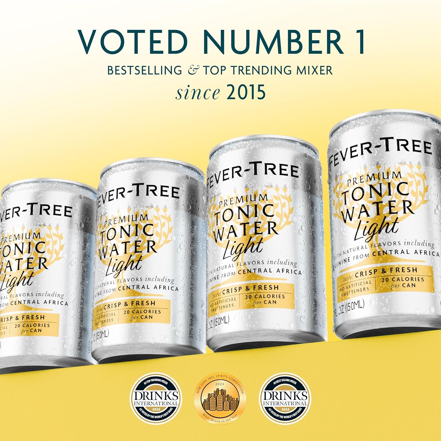 Pack de 24 latas Fever-Tree Light listo para eventos y fiestas