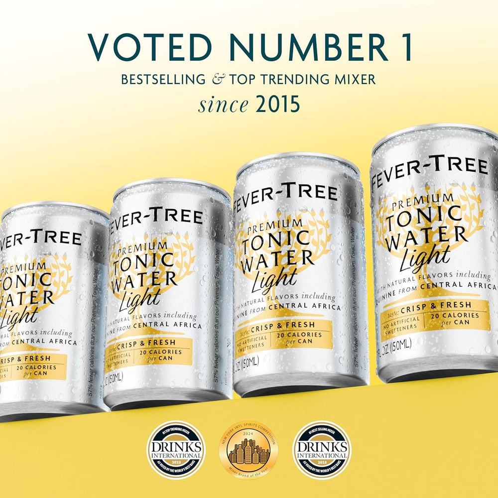 Pack de 24 latas Fever-Tree Light listo para eventos y fiestas